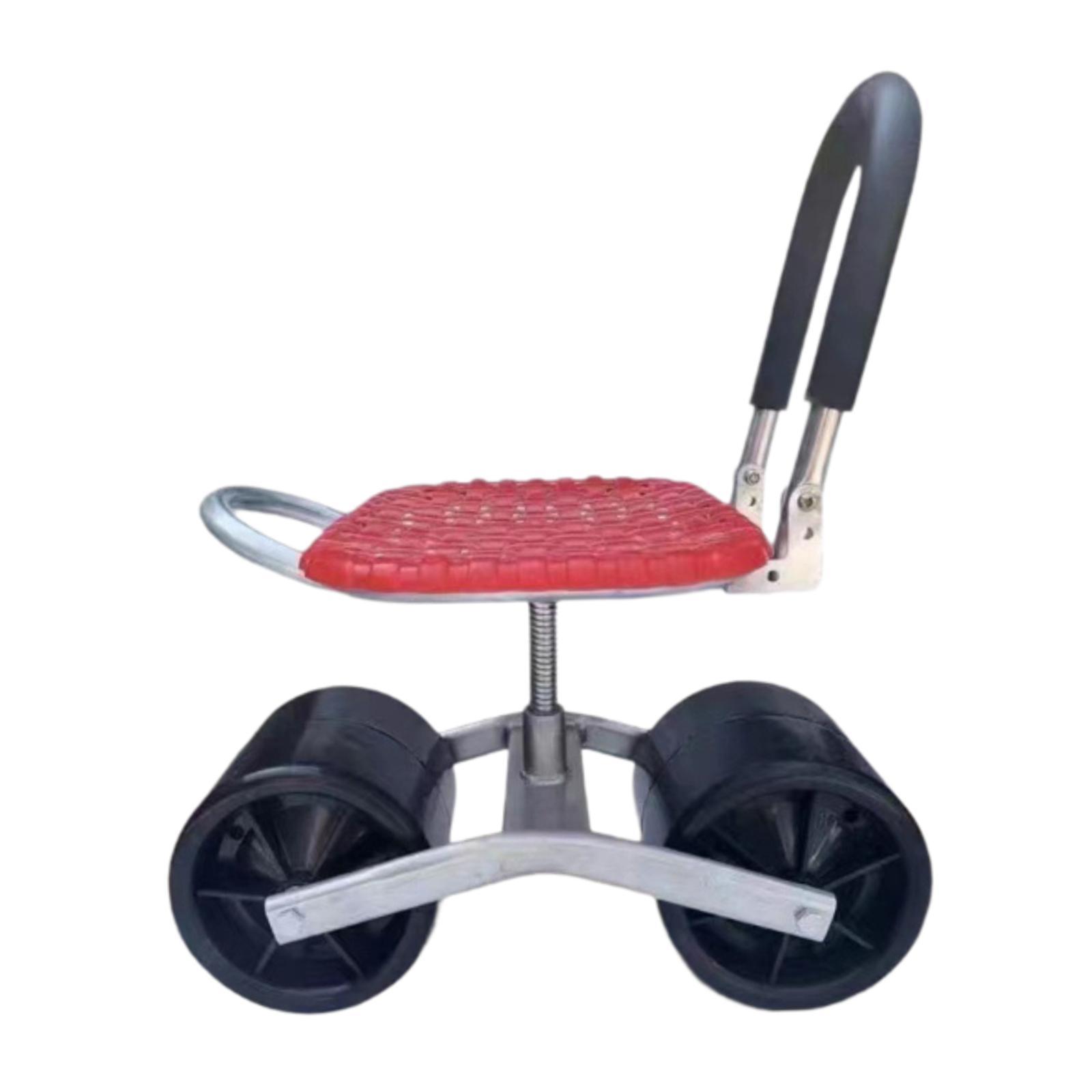 Garden Stool Working Seat Adjustable Height Multi Purpose Seat 360° Rotating