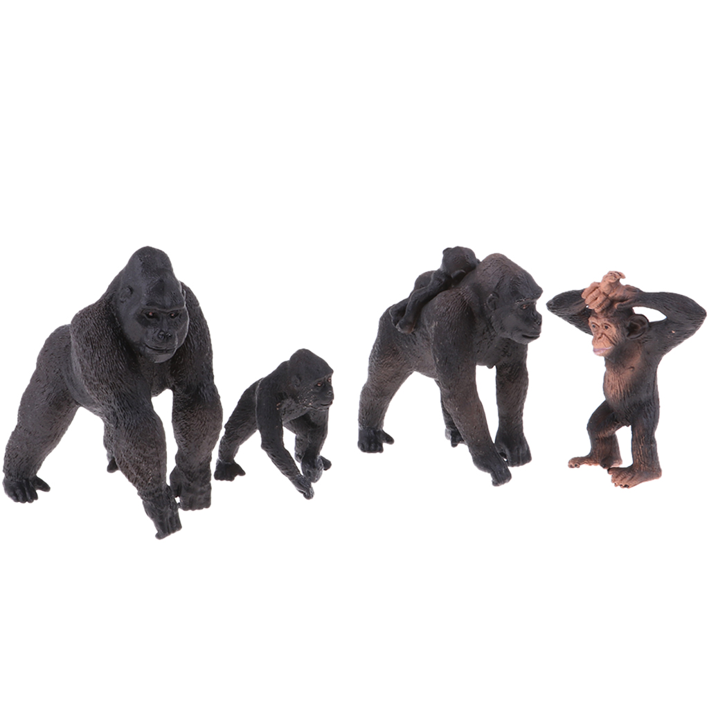 Gorilla Figure Set 4 Pieces