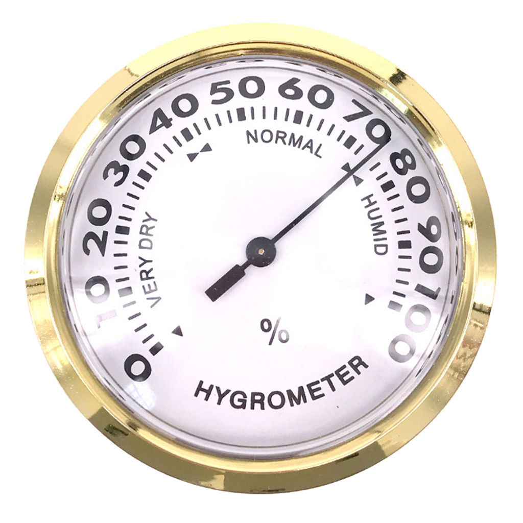Household Indoor Hygrometer Room Air Psychrometer Aluminum Shell Golden