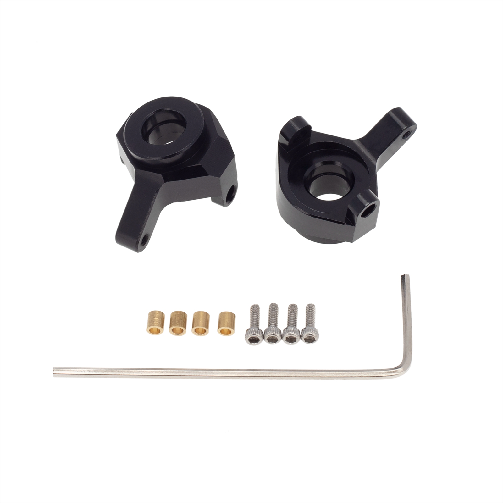 1Pair Metal Steering Knuckle Fits Axial SCX24 AXI00002 RC Buggy Truck Black