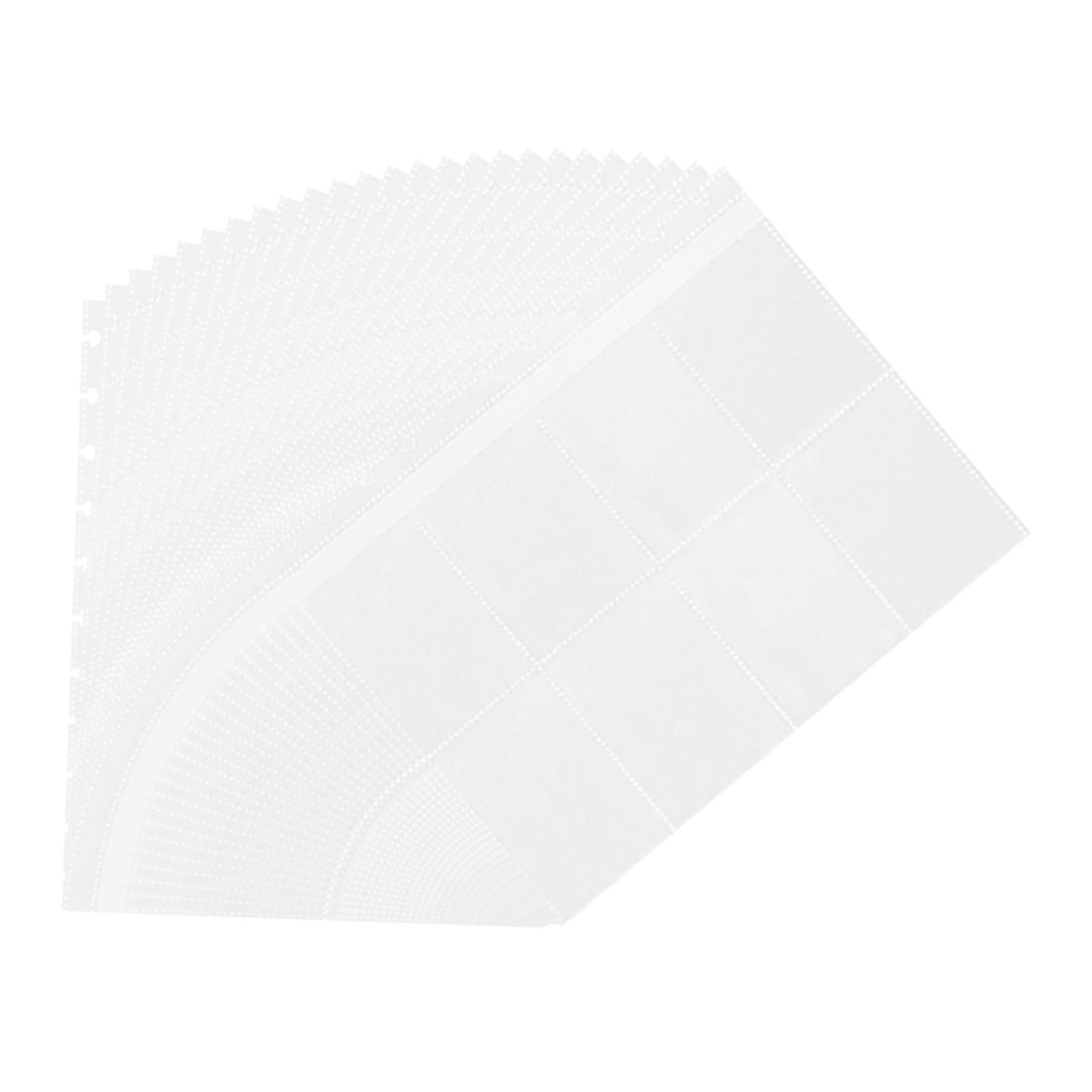 Trading Card Pages Sleeves Protective Cover for Business Cards  8 Pockets