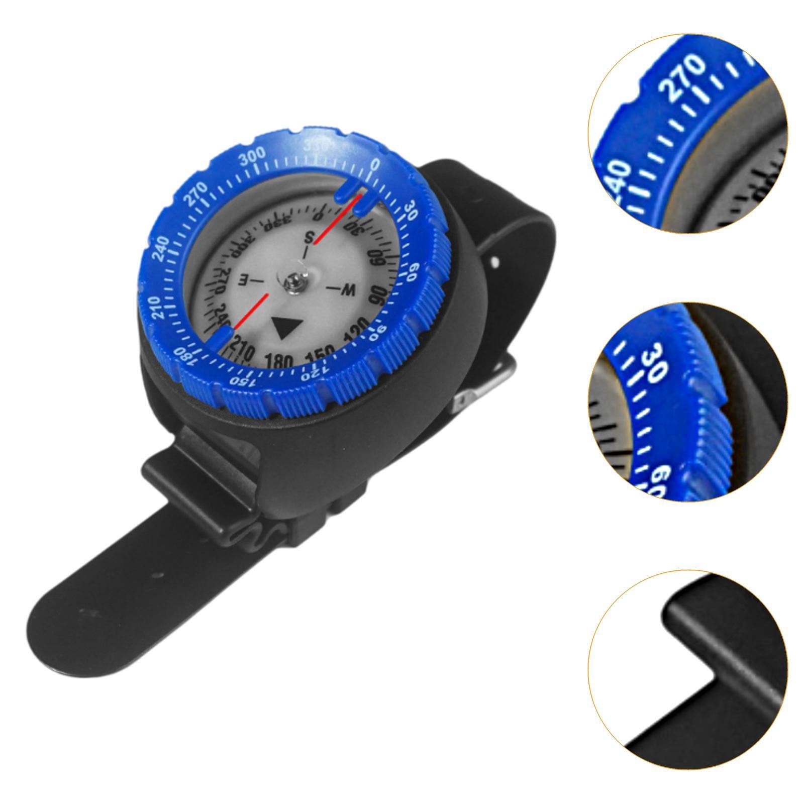 Scuba Compass Professional Luminous for Divers for Sailing Hiking Underwater blue