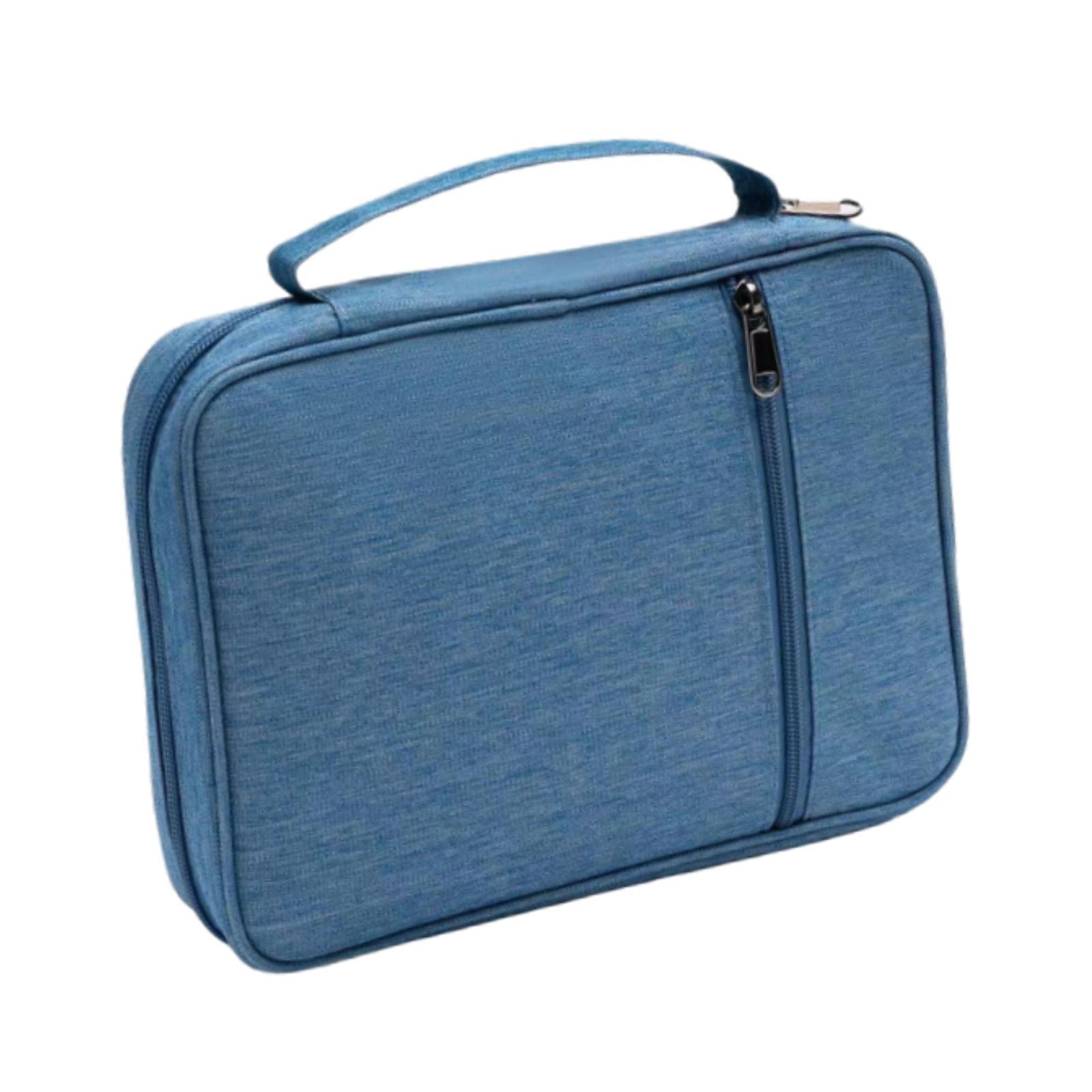 Bible Protective Case Casual Daypack with Compartment with Handle Book Cover Blue