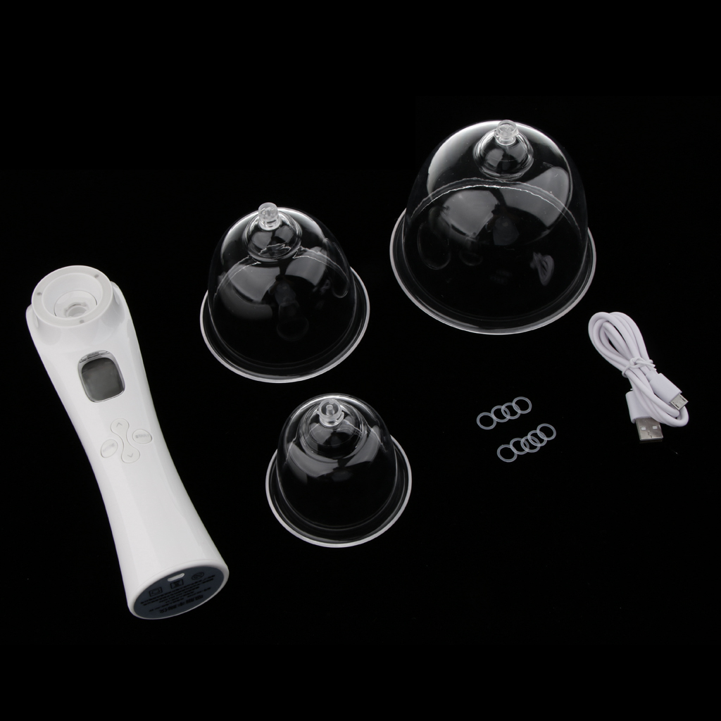 Electric Breast Massage Enhancer Machine Suction Cups Breast Chest Enlarger