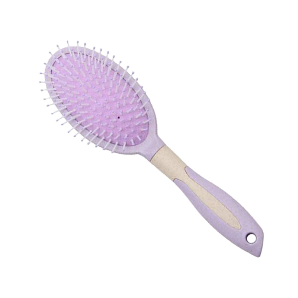 Cushion Detangling Comb Curly Hair Round Brush Massage Comb Light Purple