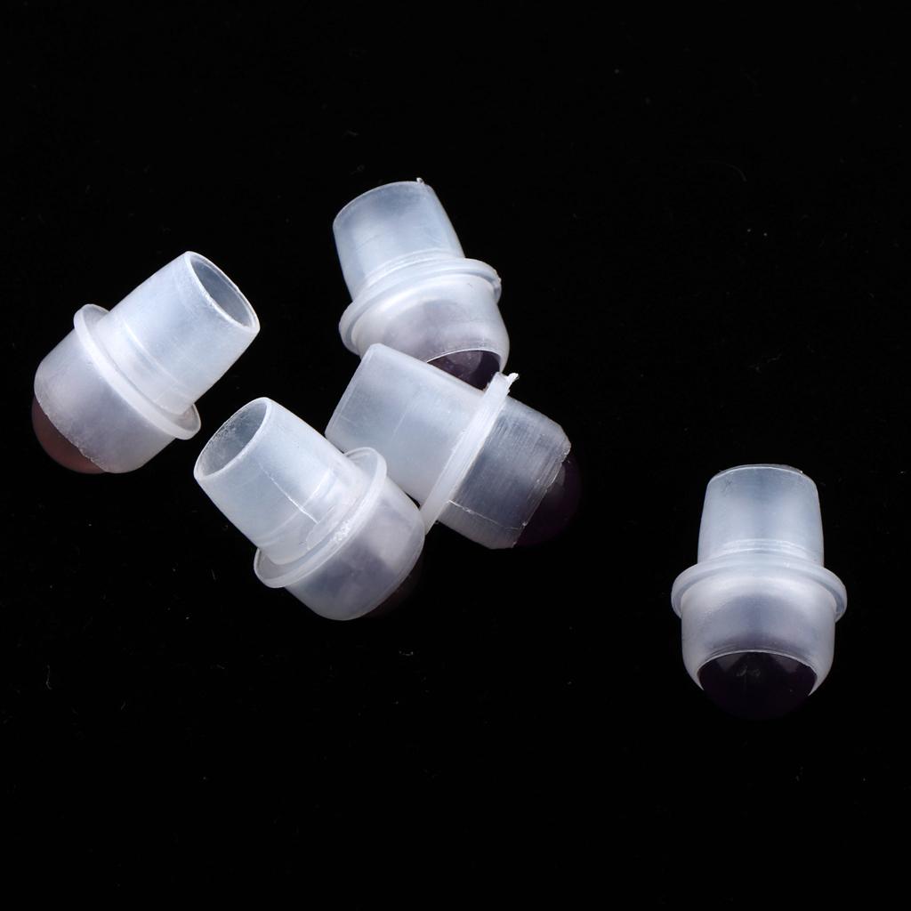 2x5Pcs Replacement Ball Roller Tops for Essential Oils Bottles  Light Purple
