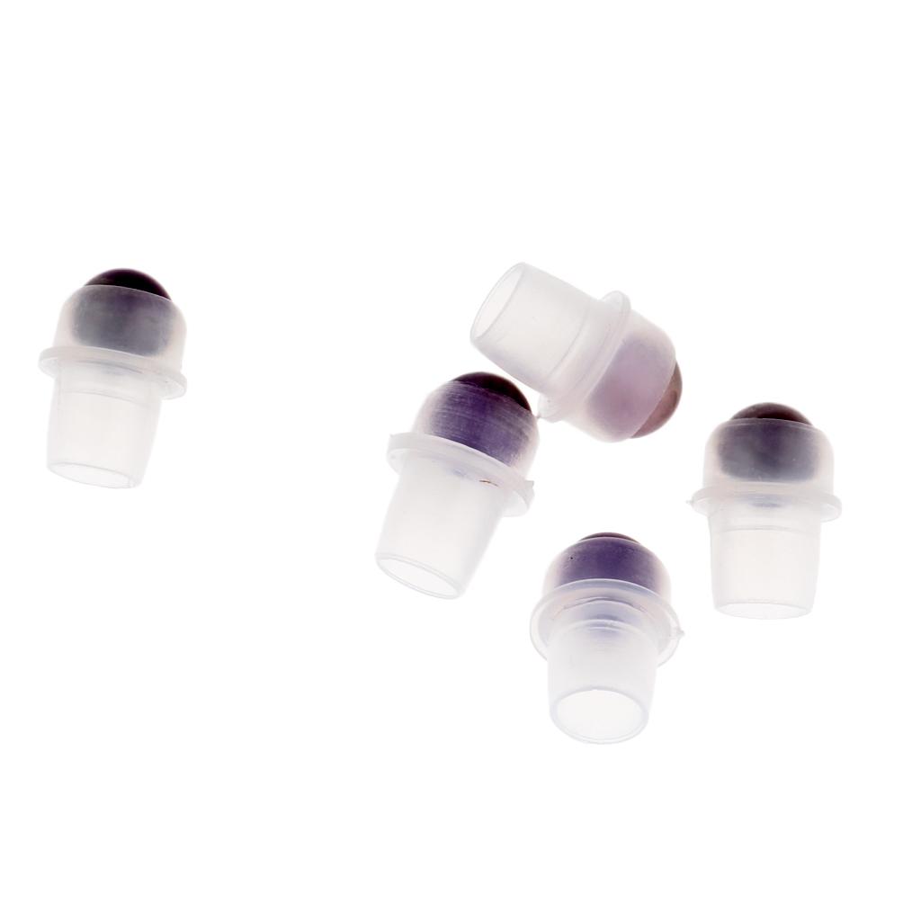 5Pcs Replacement Ball Roller Tops for Essential Oils Bottles  Light Purple