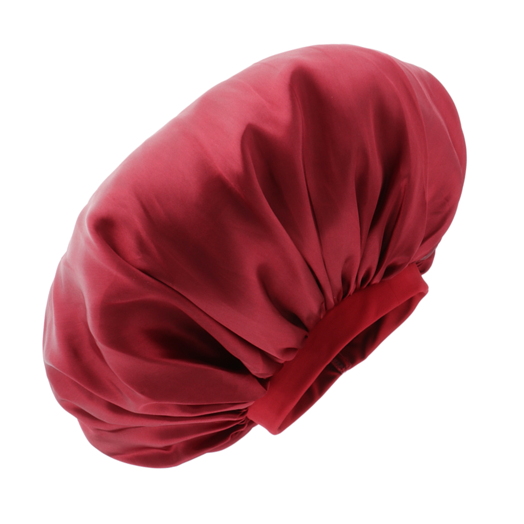 Elastic Satin Bonnet Silky Sleep Cap Adjustable for Night Sleeping Hair ...