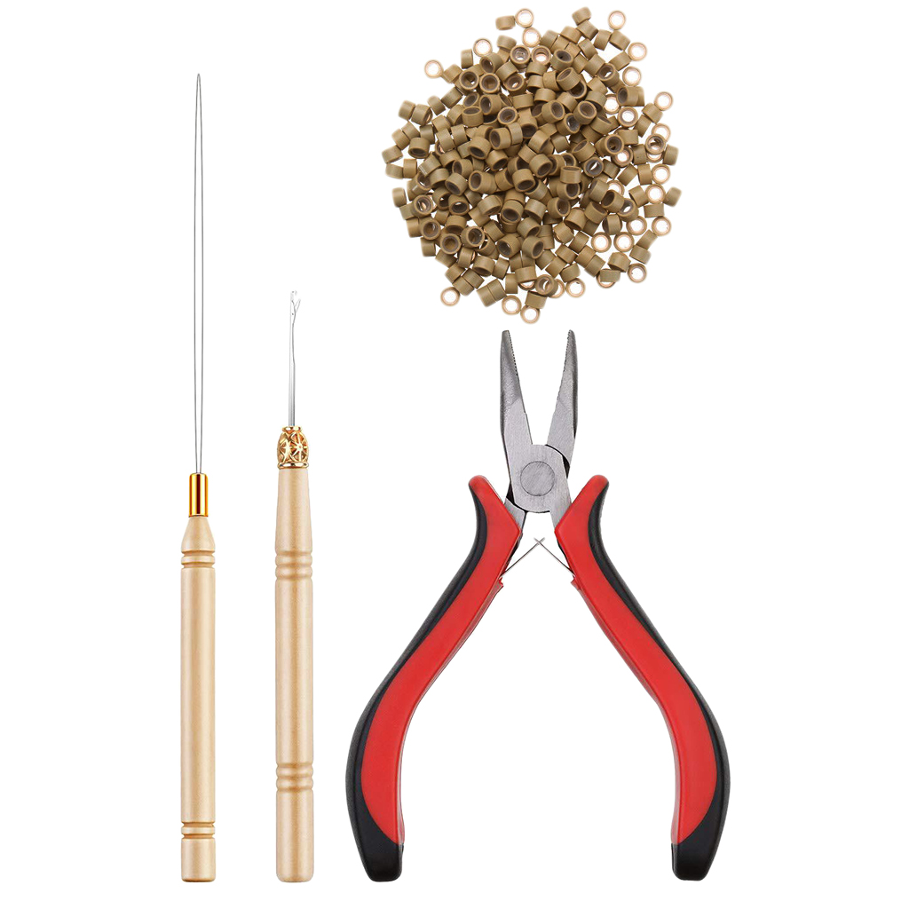 500x Micro Link Rings Beads Plier Hook Pulling Needle Tools  7