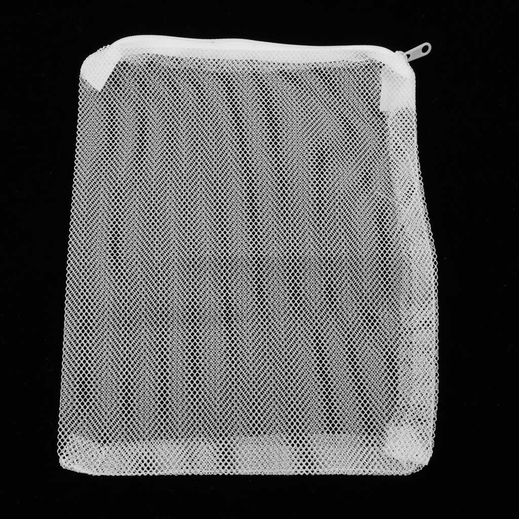 5x Nylon Mesh ZIPPED Net Bag for Aquarium Filter Media Bio Ring Bio