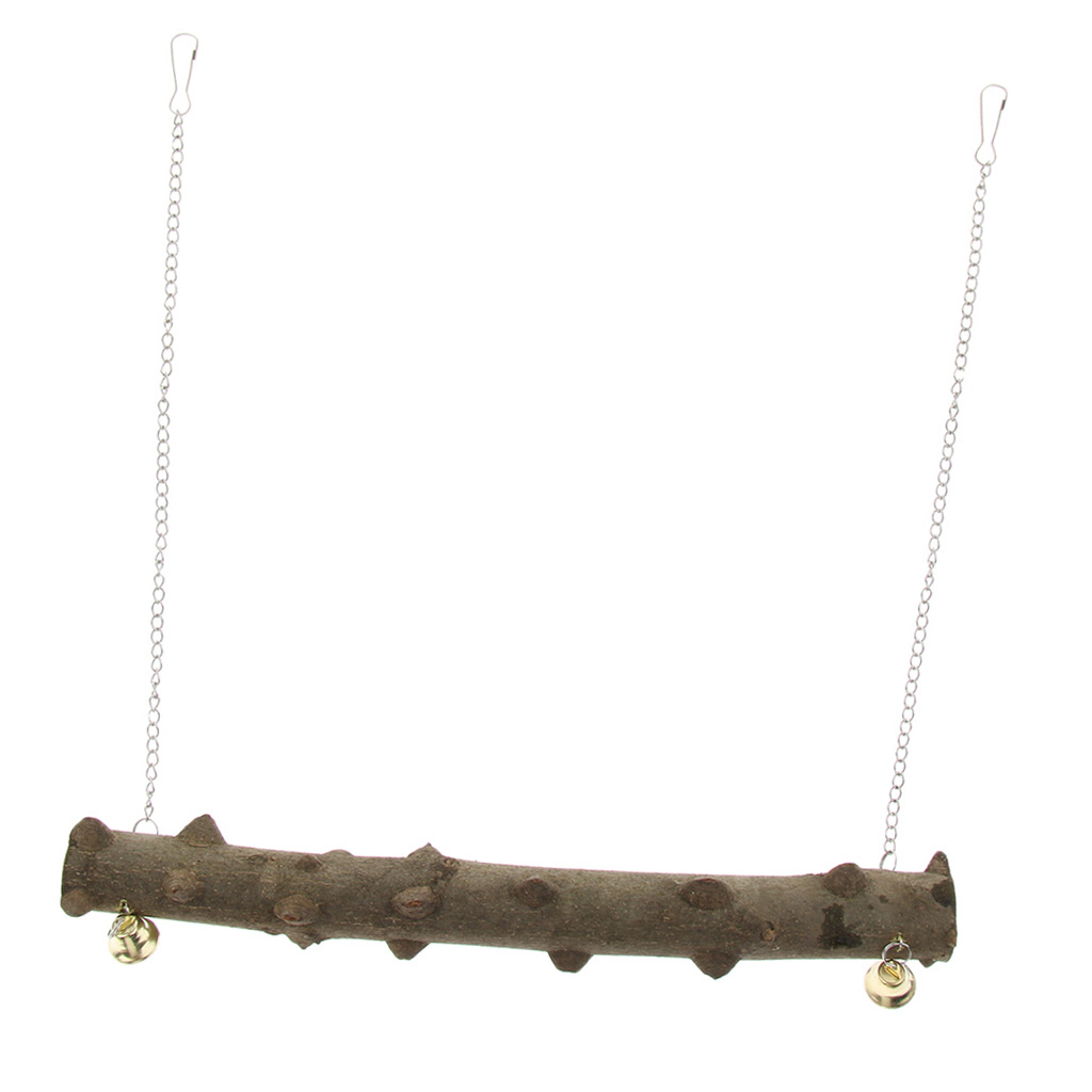 Wild Natural Prickly Wood Stand Perch Swing For Bird Parrot L