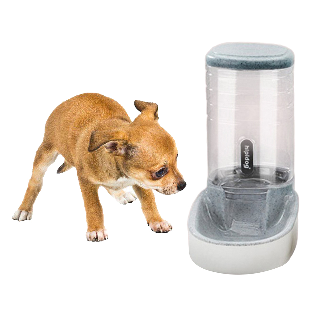 Large Capacity Automatic Pet Feeder Dog and Cat Waterer Food Dispenser Gray