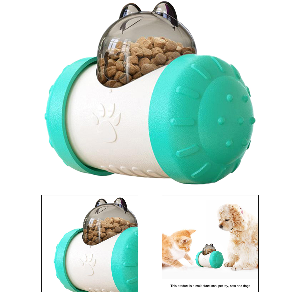 Pet Dog Cat Food Dispensing Toy Interactive Toy Slow Feeder Blue