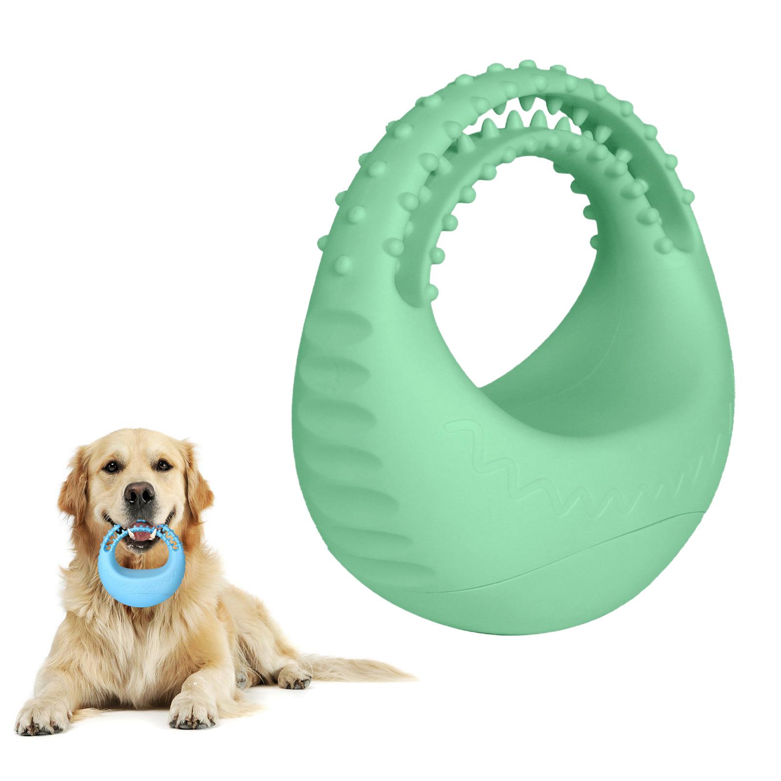 Float Interactive Dog Ball Rubber Instinct Training Tumbler Pet Chew Toy Green