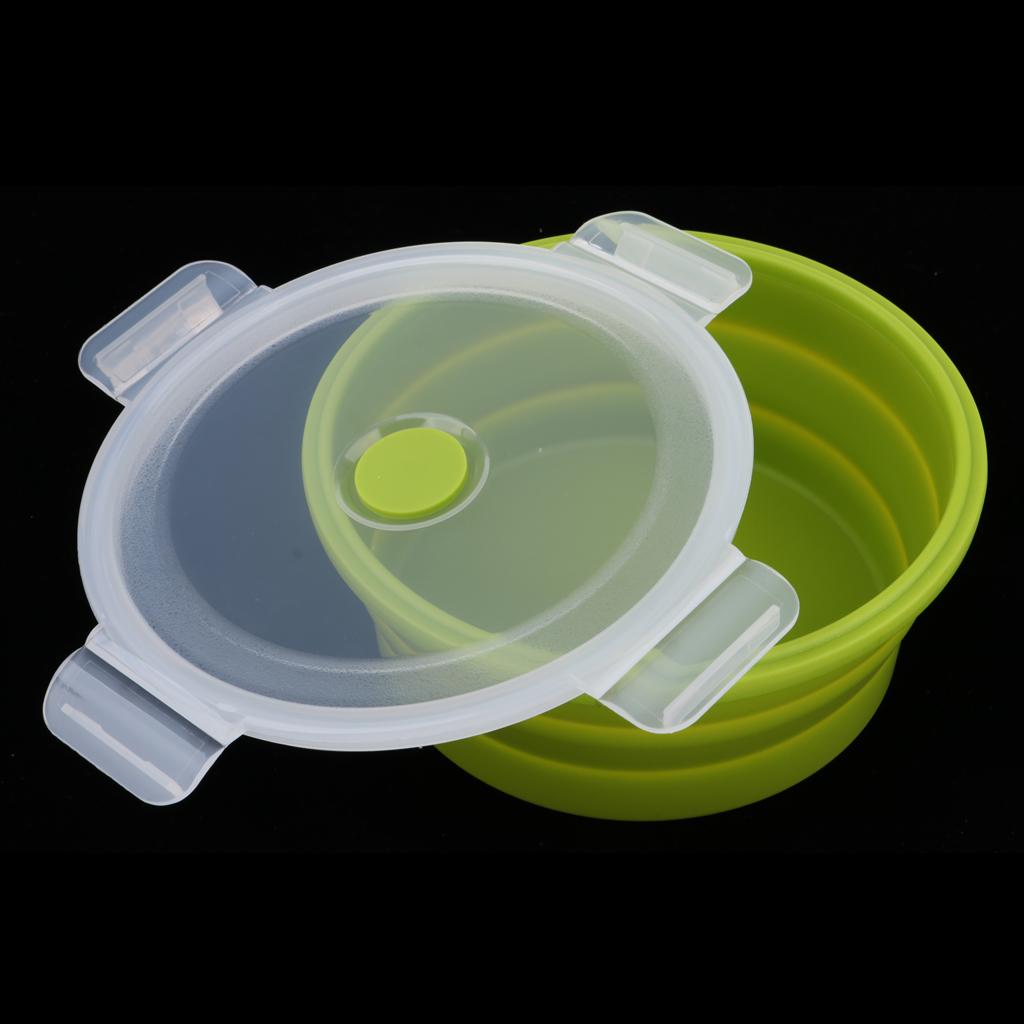 2x Collapsible Silicone Camping Bowl, Food-grade and BPA-free 1200ml