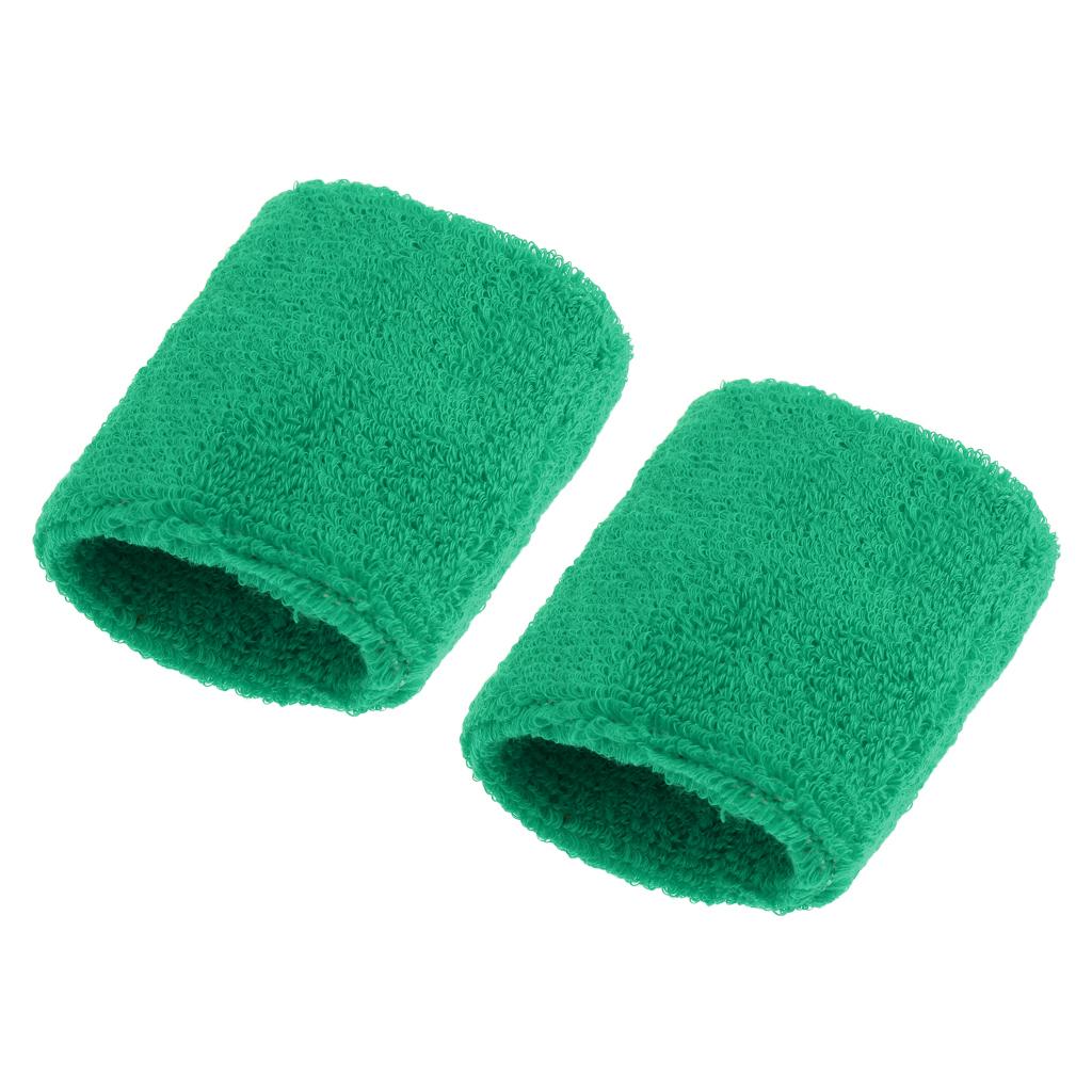 5xSports Basketball Badminton Unisex Sweatbands Wristbands grass green