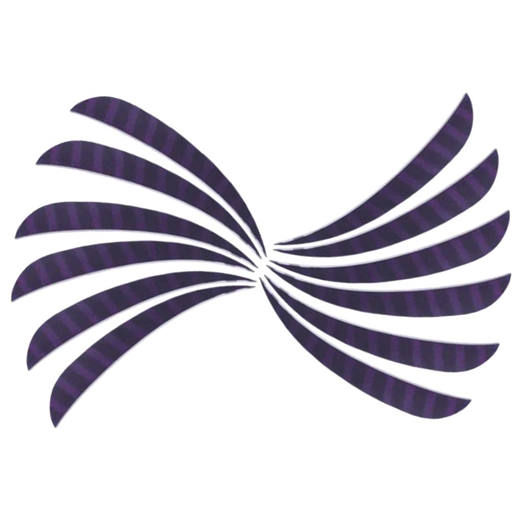 12pcs 4inch Archery Feathers Fletches Right Wing Parabolic Cut Shape Purple