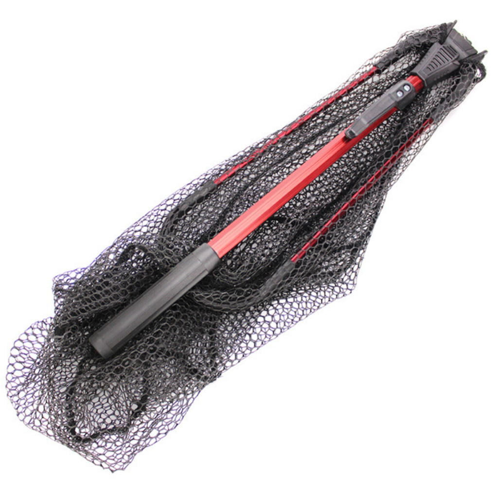 Foldable Trilateral Fishing Landing Net Brail Telescopic Handle 80cm