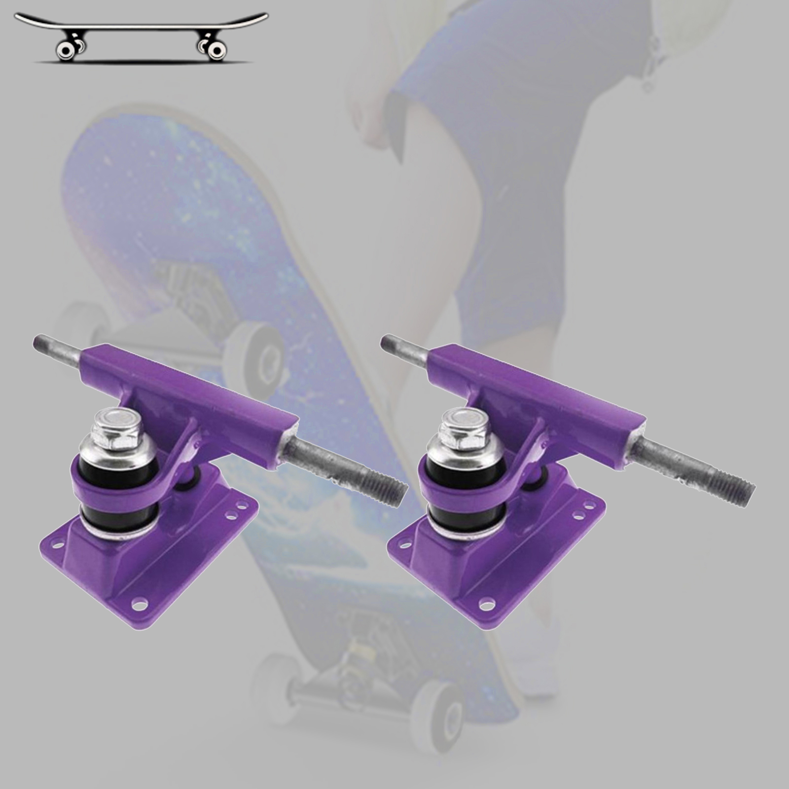 1 Pair Skateboard Trucks 3.25in Hangar Replacement Longboard Trucks Purple