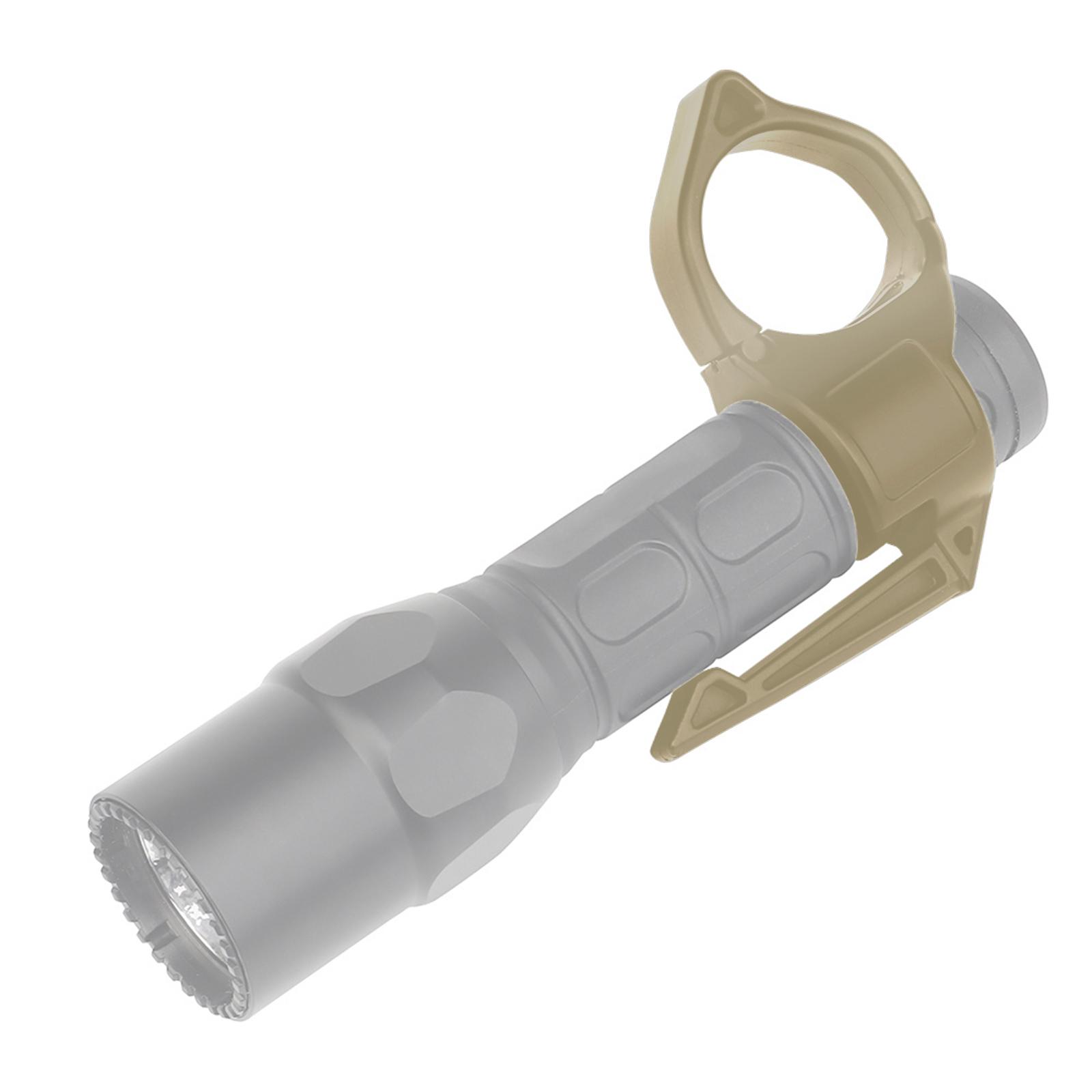 Tactical Flashlight Ring Accessories Adapter for Airsoft Paintball Tan
