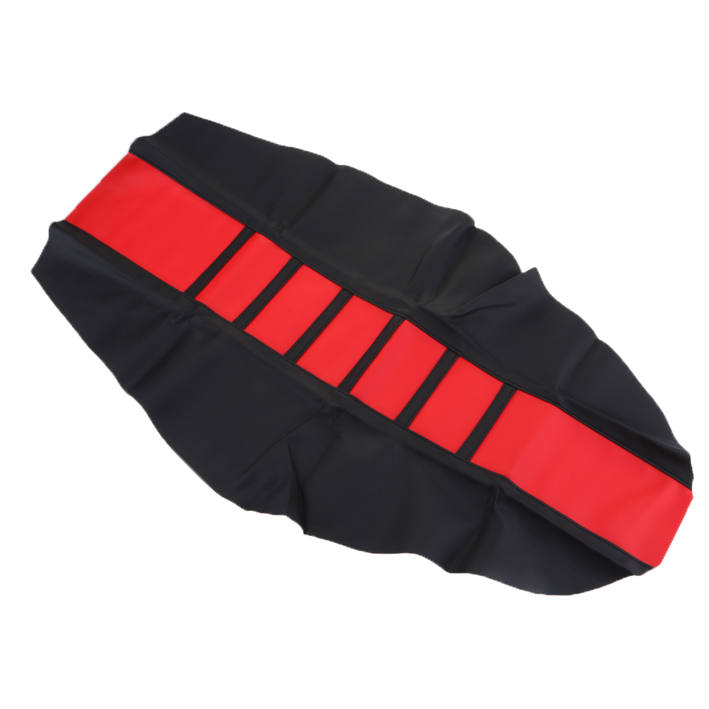 Leather Gripper Soft Motorcycle ATV Ribbed Cushion Pad Dirt Bike Seat