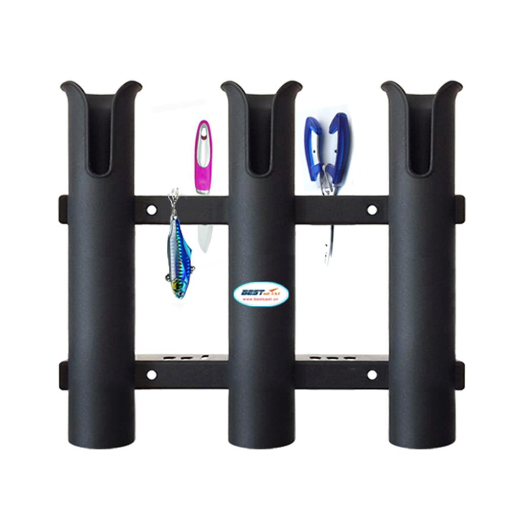 3 Tubes Link White Plastic Fishing Rod Racks Fishing Rod Racks Holder 