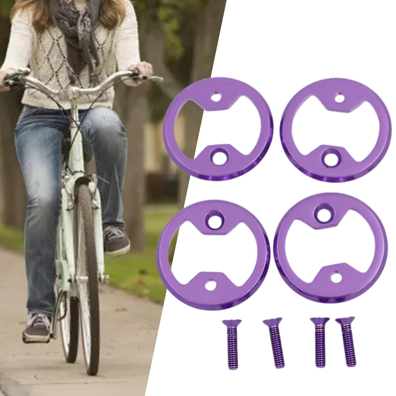 4 Pieces Bike Pedal Plate Bow Parts for Stable Professional Violet