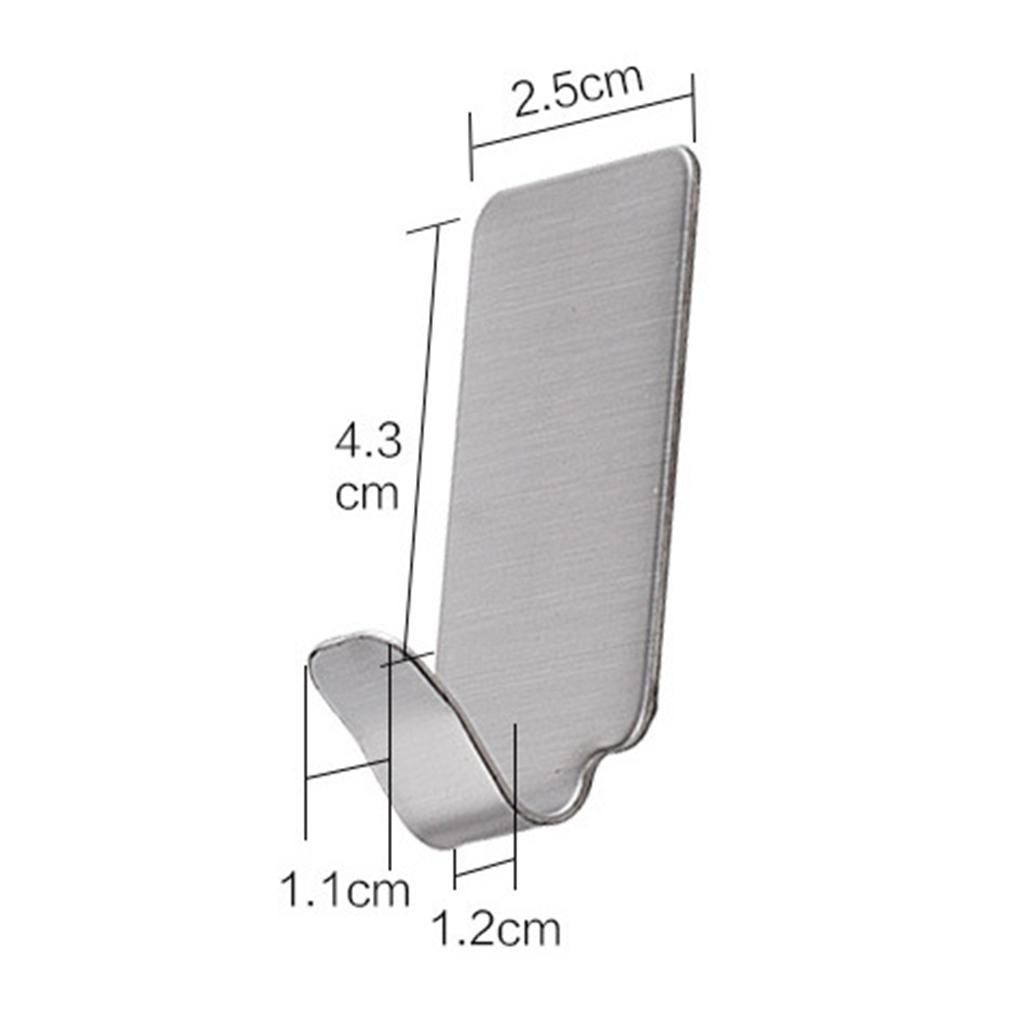 2xStainless Steel Bathroom Coat Robe Hat Towel Hanger Rack Hooks Single 2