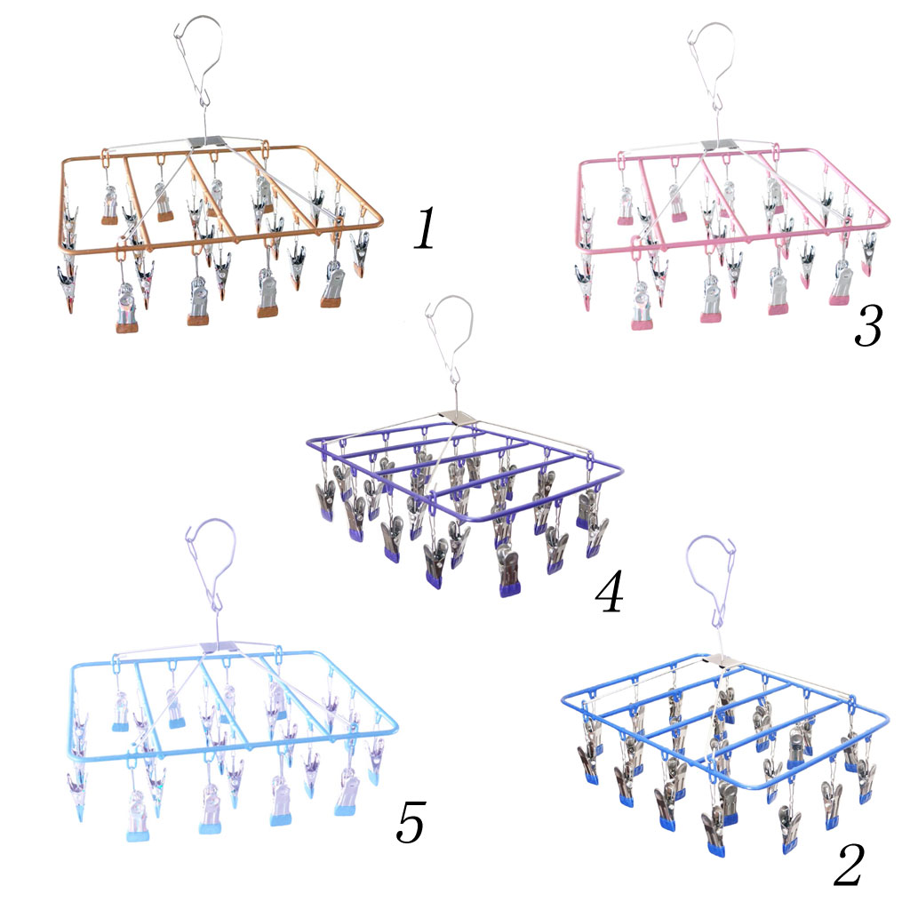 20//6 Clips Clothes Sock Short Underwear Hanger Drying Rack Laundry Hanger NEW