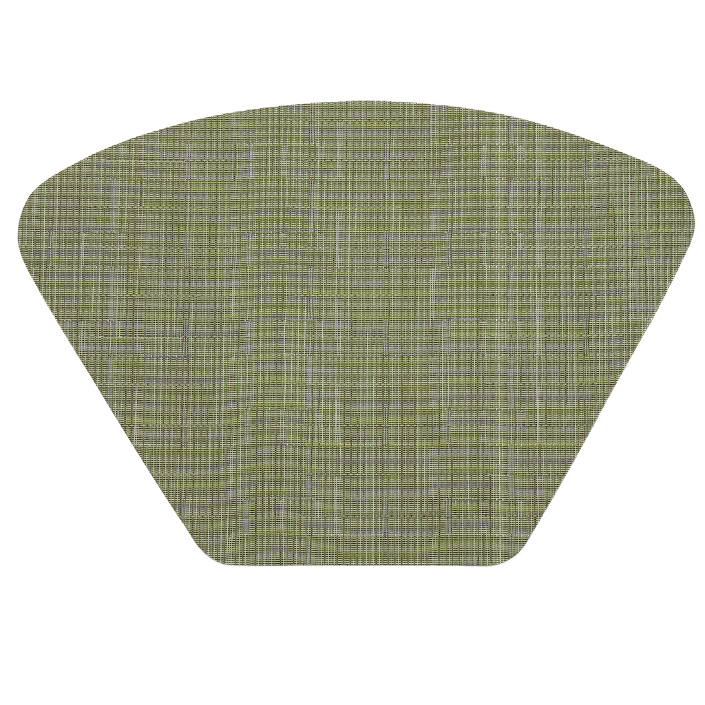 6pcs PVC Fan-Shaped Slip-Proof Heat-Insulating Cushion Placemat Green