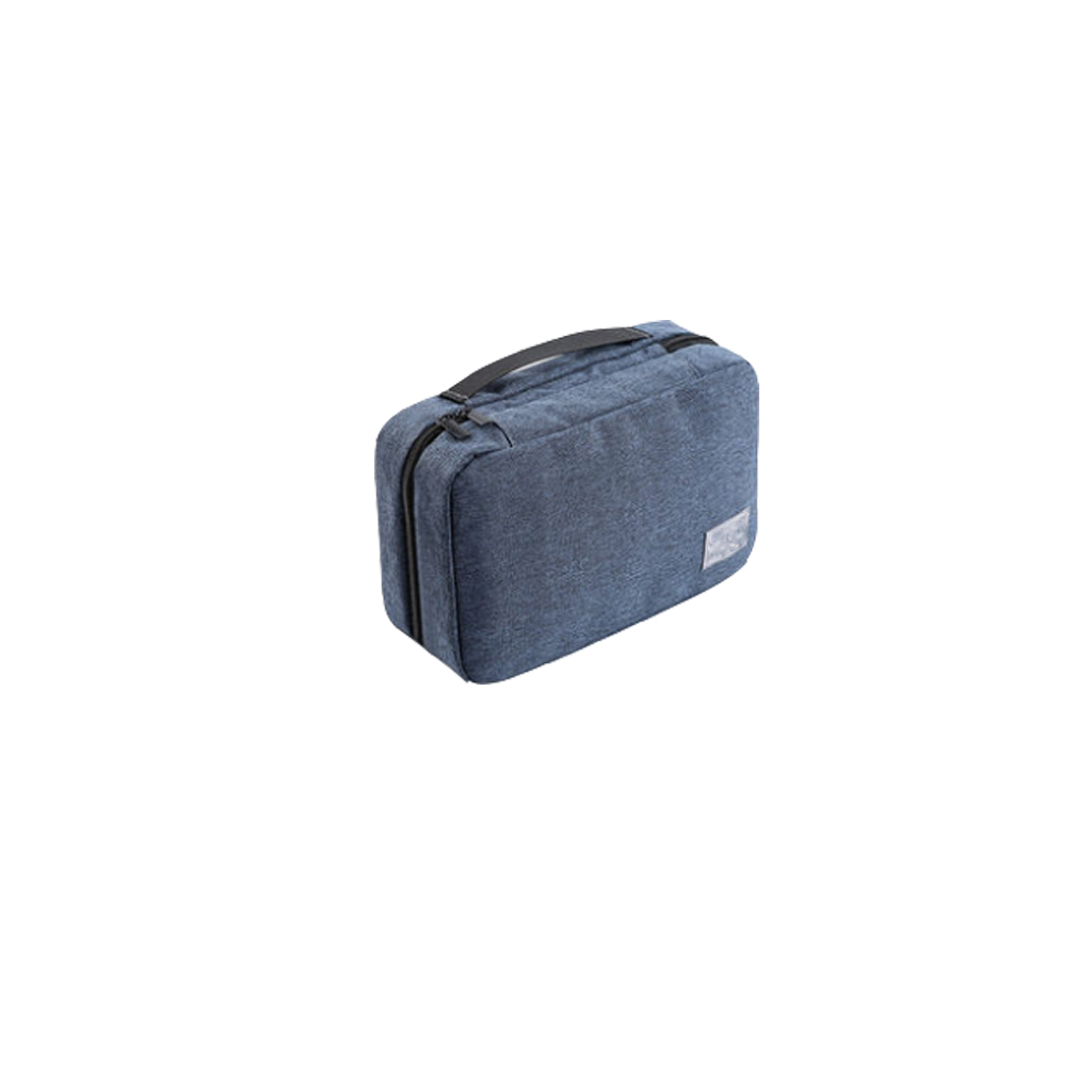 Foldable Hanging Travel Wet and Dry Separation Toiletry Bag Navy