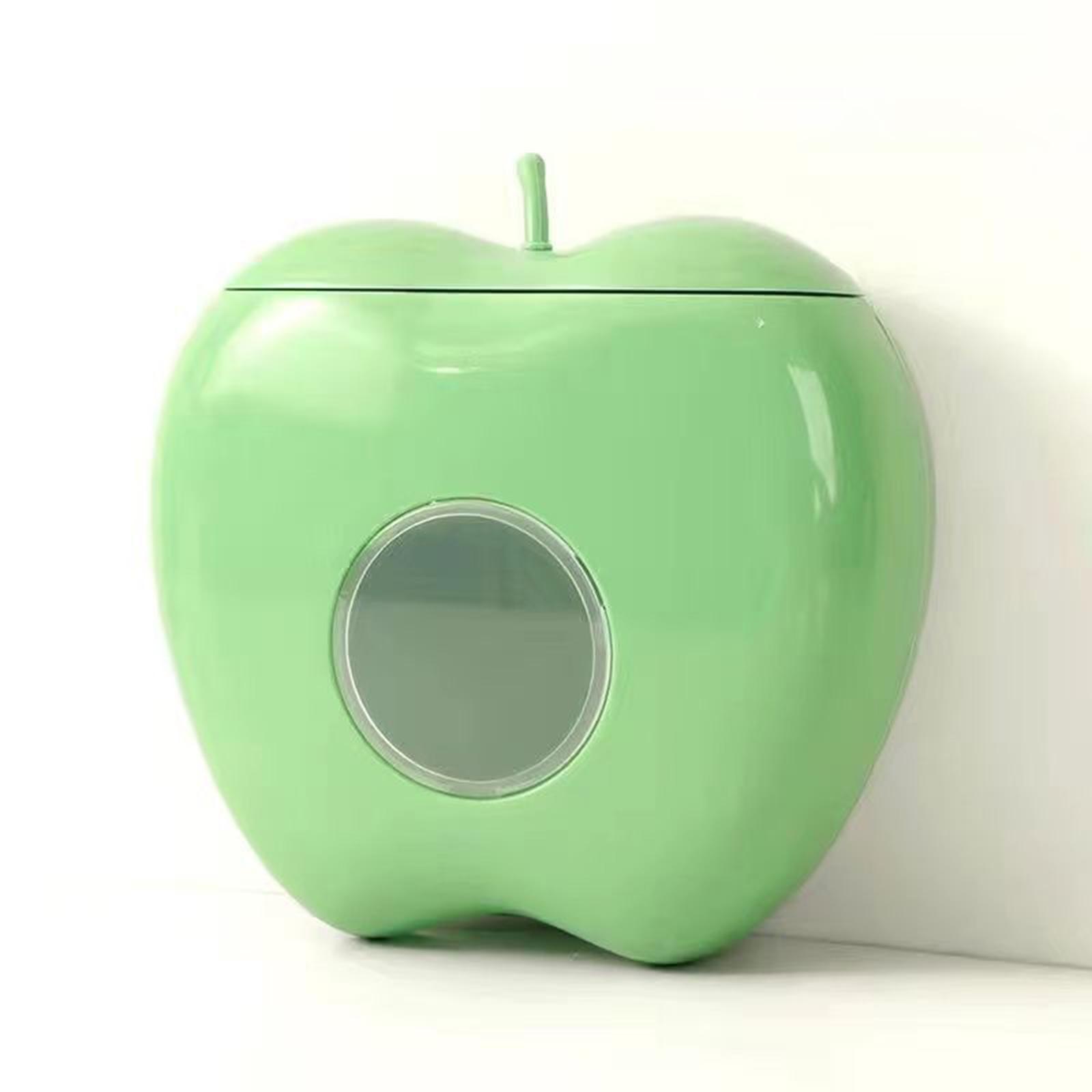 Wall Mounted Wrap Dispenser Compact Organizer for Home Bathroom Green