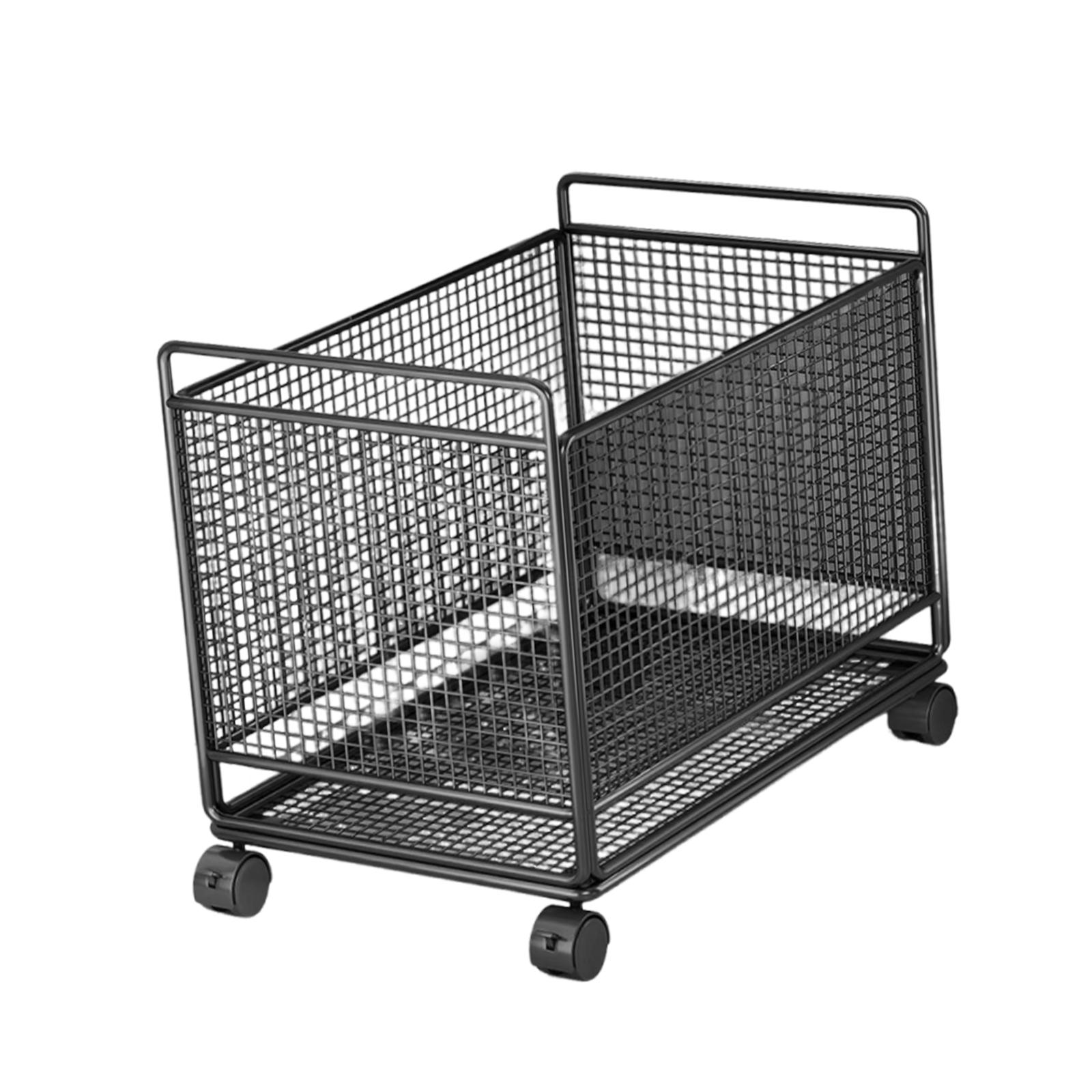 Laundry Basket Cart Black