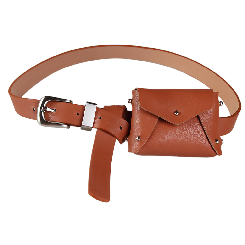 Women Detachable Waist Pack Fashion PU Leather Belt Pouch Bag Purse ...