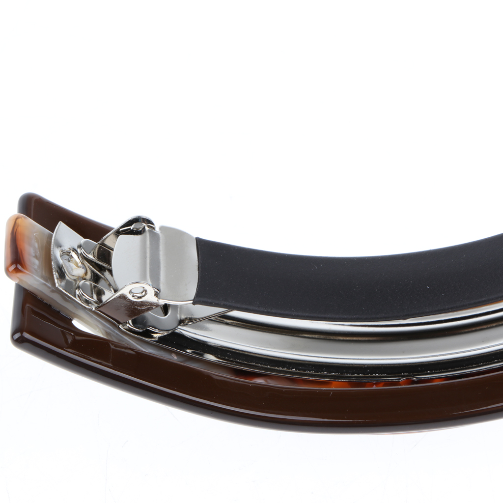 2 Piece French Acetate Hair Clip Automatic Barrette Women Thick Hair Hairpin