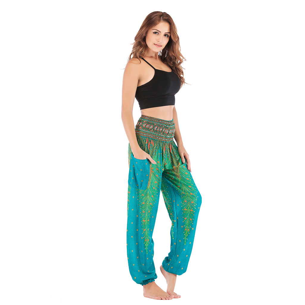 Indian Women Hippie Aladdin Yoga Ali Pants Gypsy Genie Harem Trousers ...