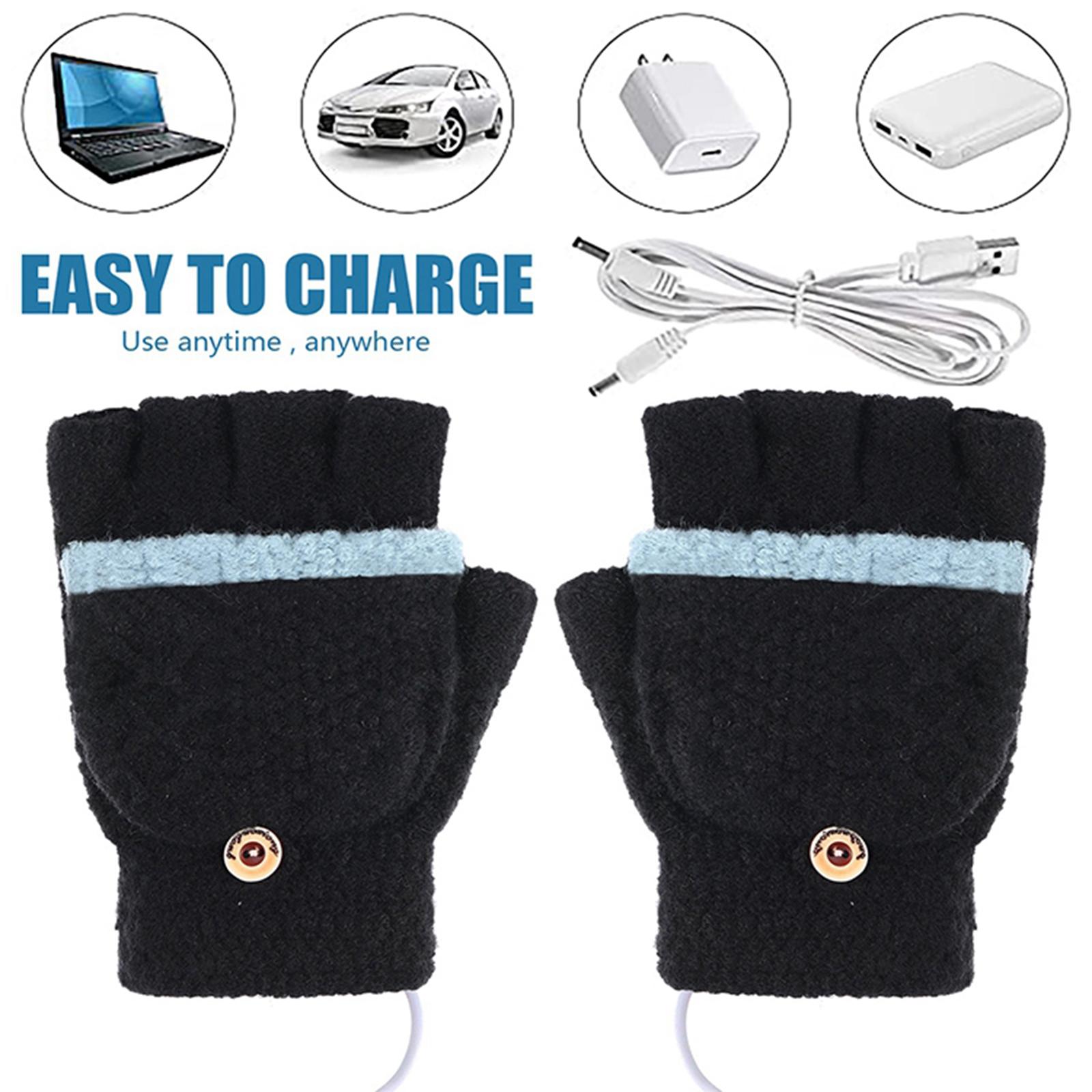 Warm Unisex Heated Gloves Thermal Heat Gloves Climbing Snowboarding Winter