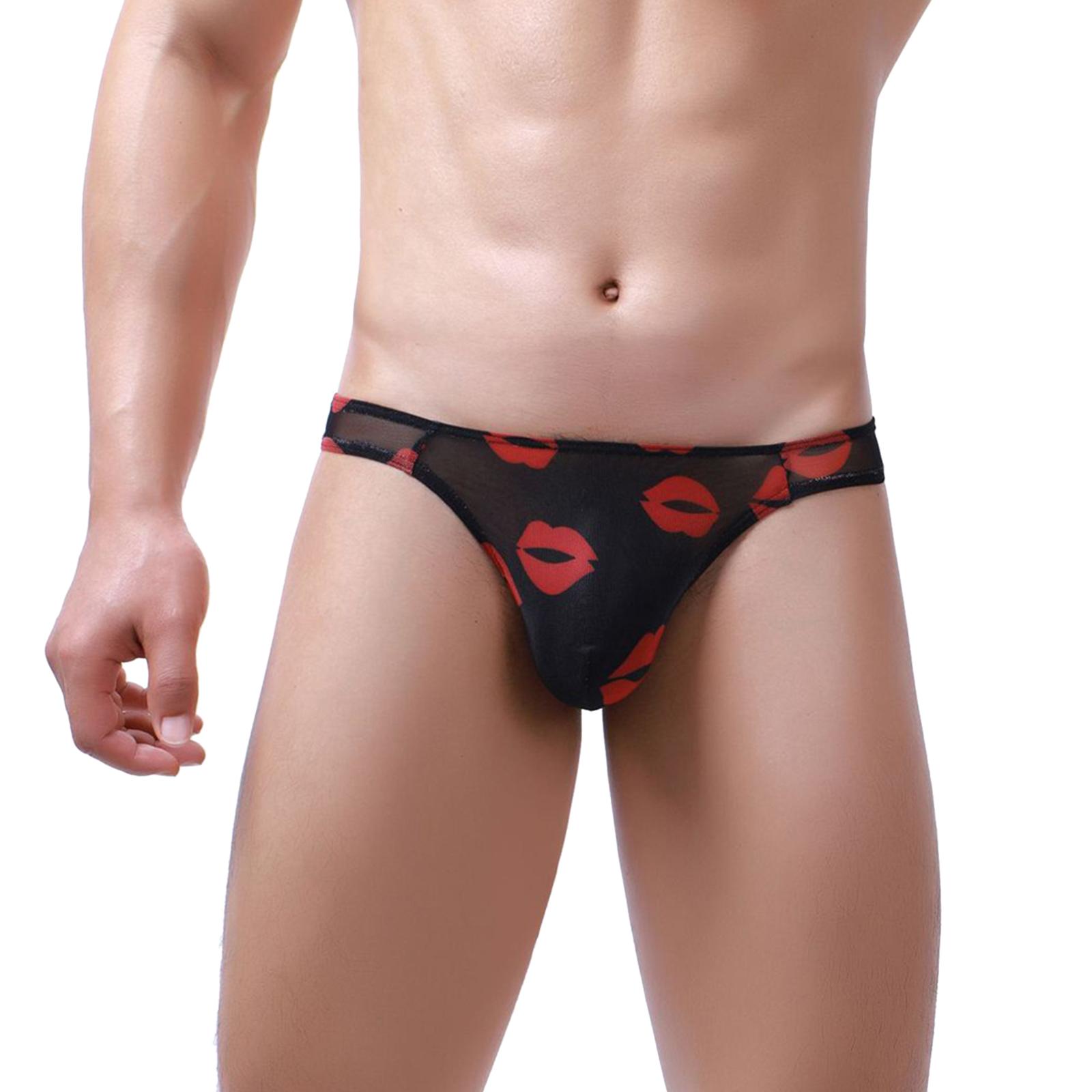 Men Underpants Stretch Transparent Comfy Summer Breathable Quick Drying M