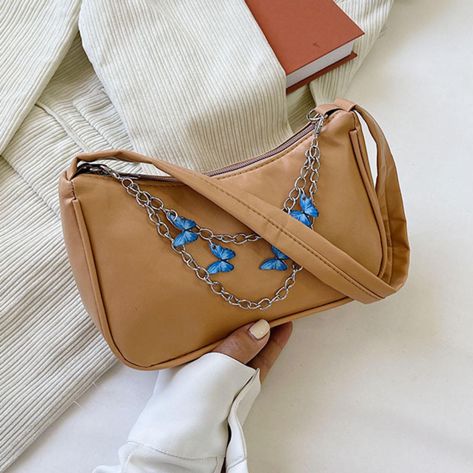 Women Underarm Handbag Lady Party Coin Purse Tote Casual Shoulder Bag Khaki