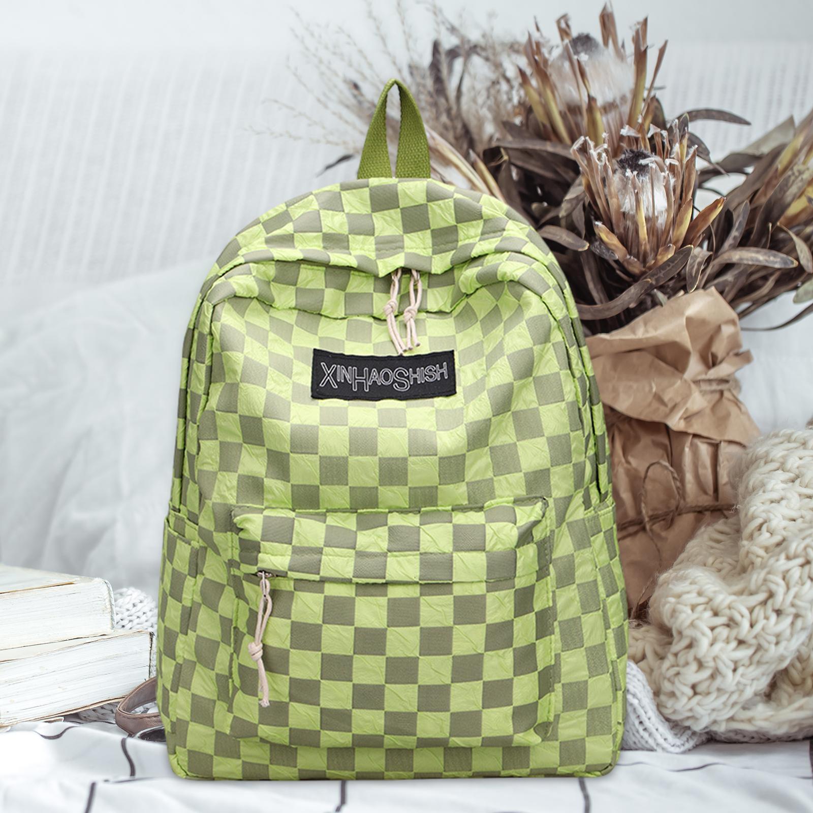 School Backpack Zipper Closure Laptop Bookbag for Teens Students Backpacking green