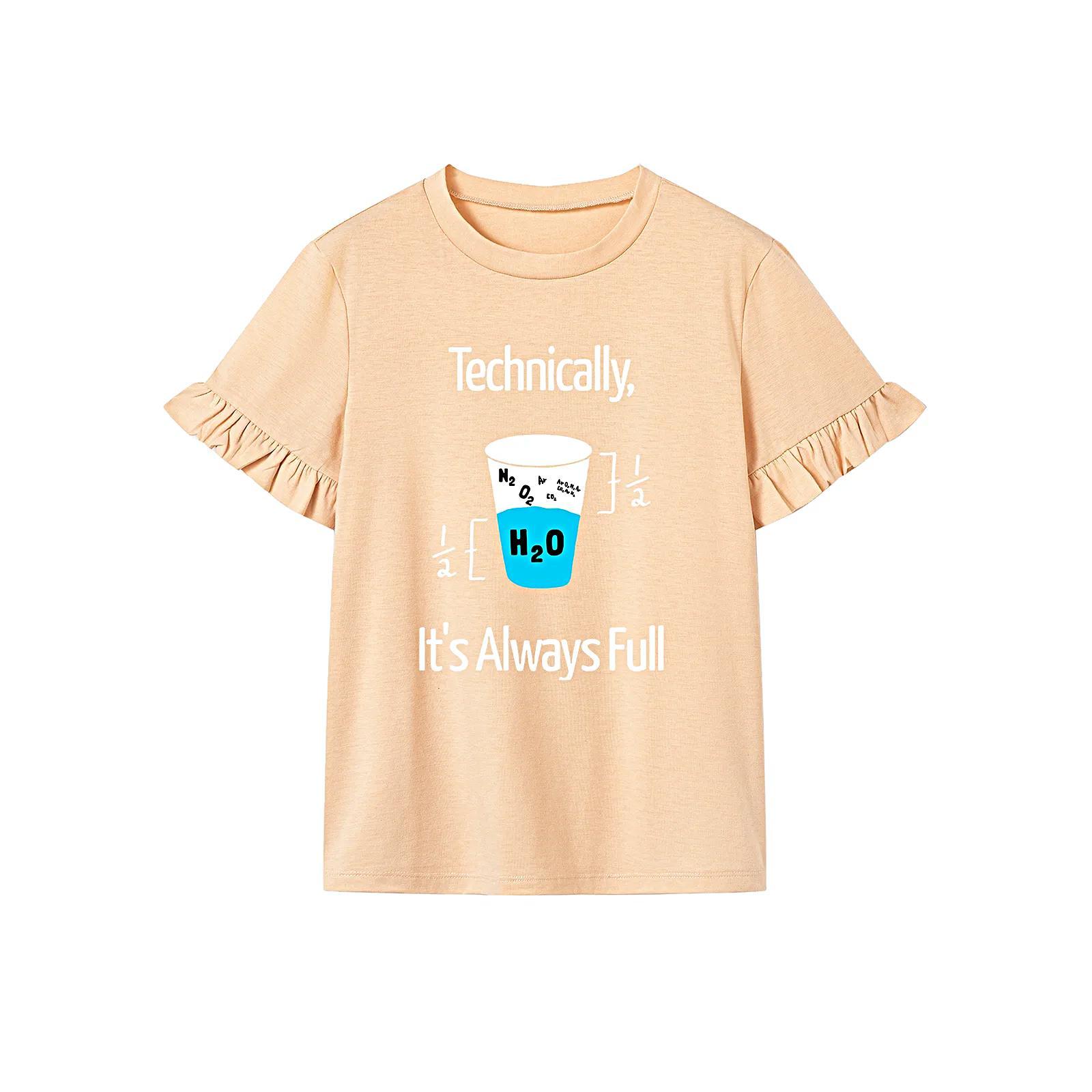 T Shirt for Women Summer Trendy Crewneck Shirt for Daily Wear Beach Shopping L