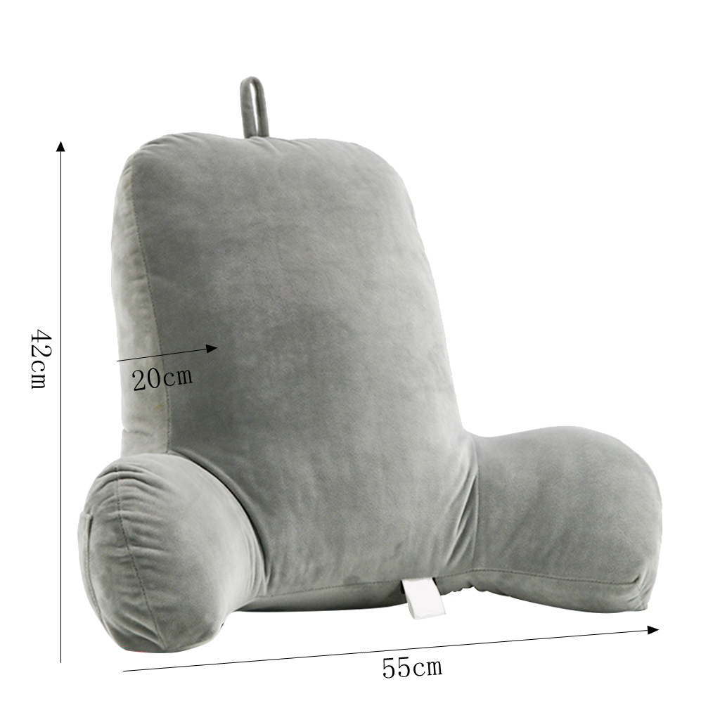 Bed Rest Reading Pillows Back Support Velvet Cushions For Adults