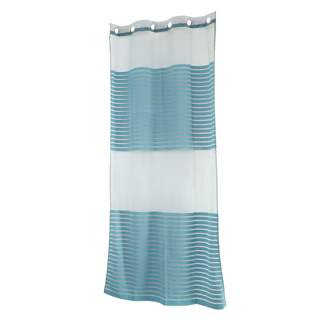 1Pc Voile Curtain Single Panel Sheer Voile Curtain Panel Blue Punch 