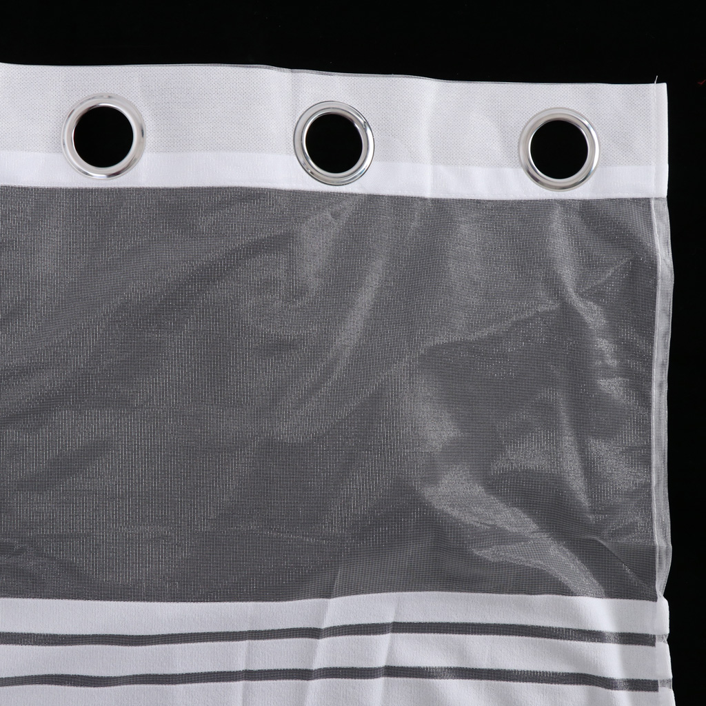 1Pc Voile Curtain Single Panel Sheer Voile Curtain Panel White Punch