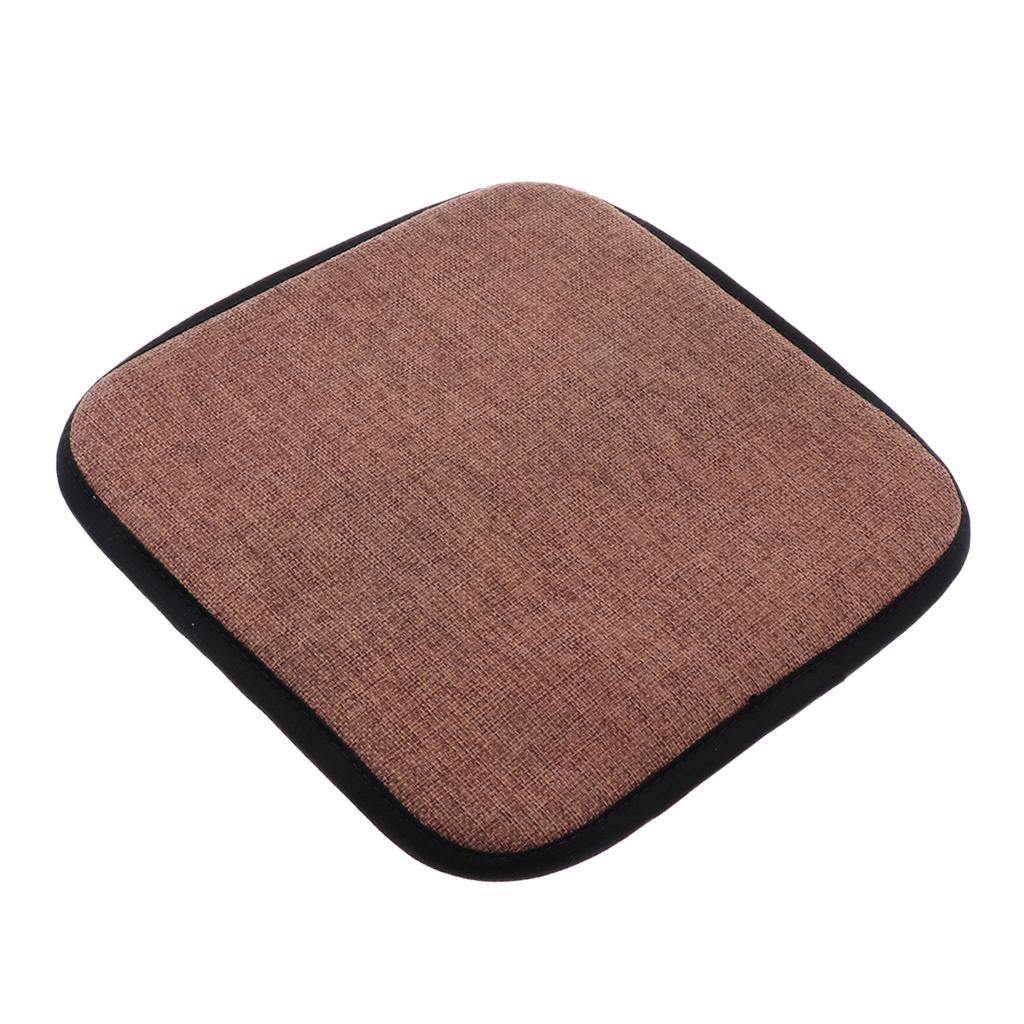 Cotton Brown Office Home Chair Cushion Dining Chair Pads Square 40cm