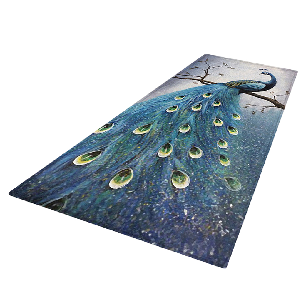 180x60cm Floor Mat Runner Kitchen Non-slip Area Rug Peacock