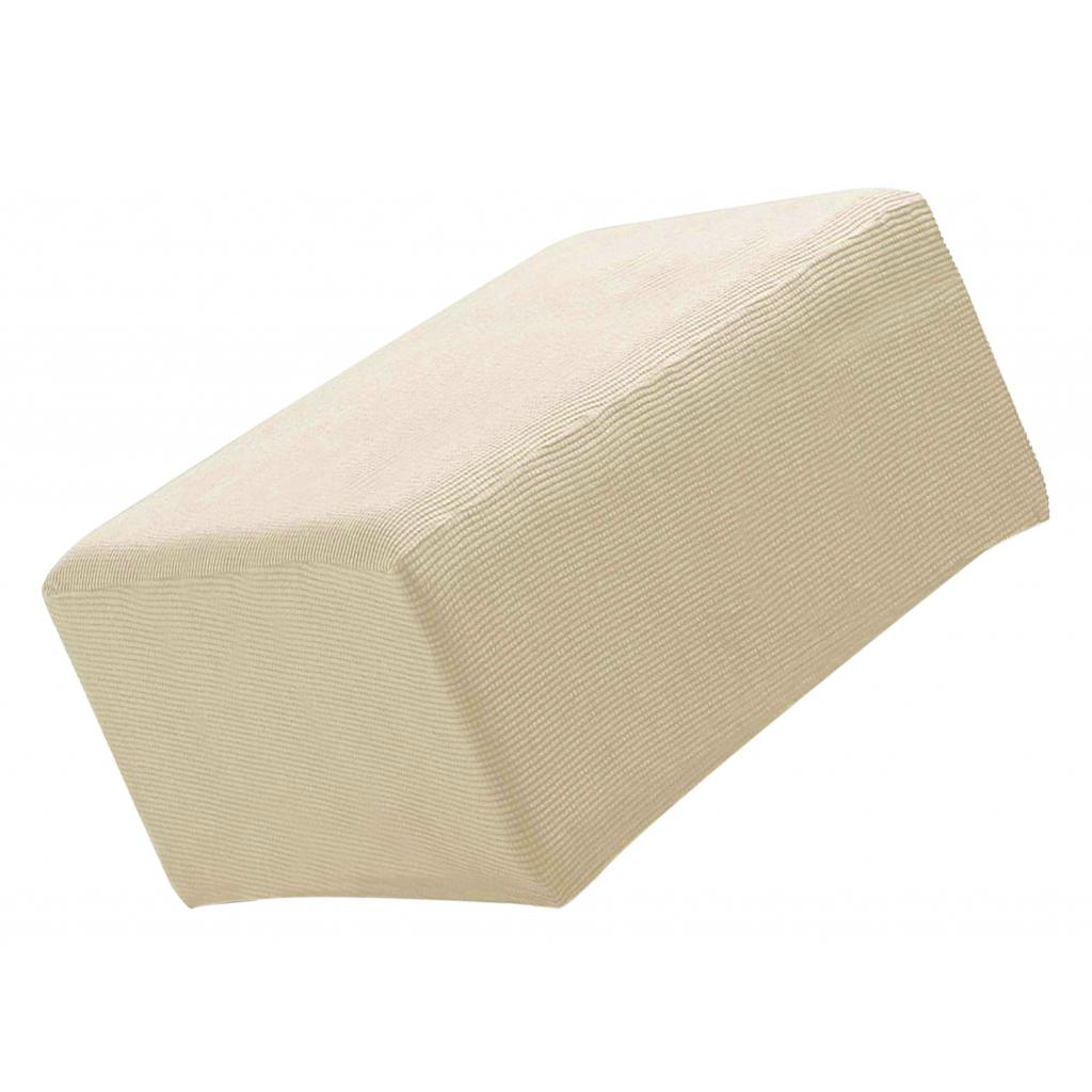 Stretch Ottoman Pouf Cover Footrest Stool Slipcover Protector a Beige