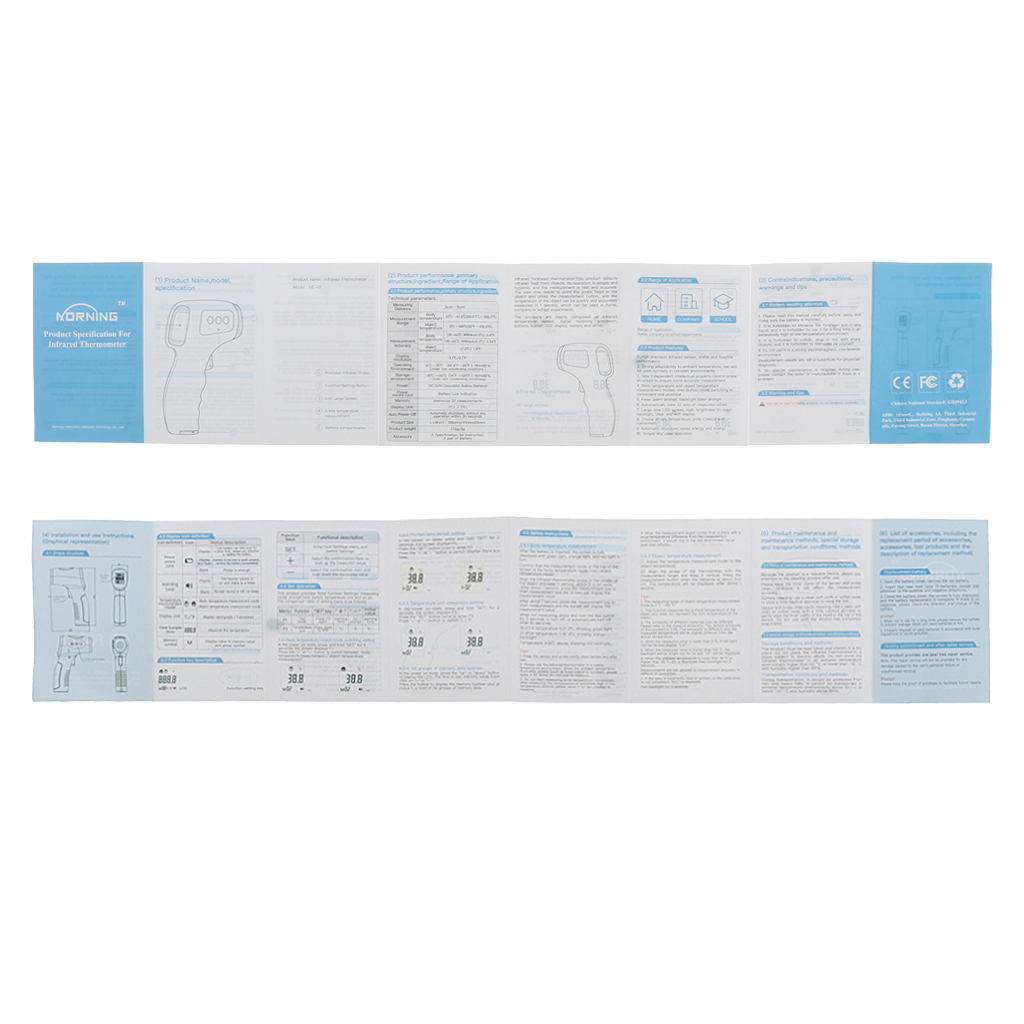 2pcs Non-Contact IR Infrared Thermometer and Ear Forehead Thermometer