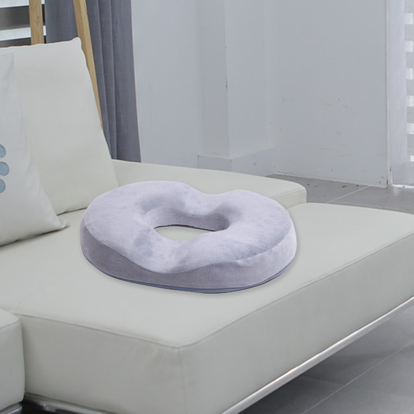 Donut Pillow Hemorrhoid Seat Cushion Grey