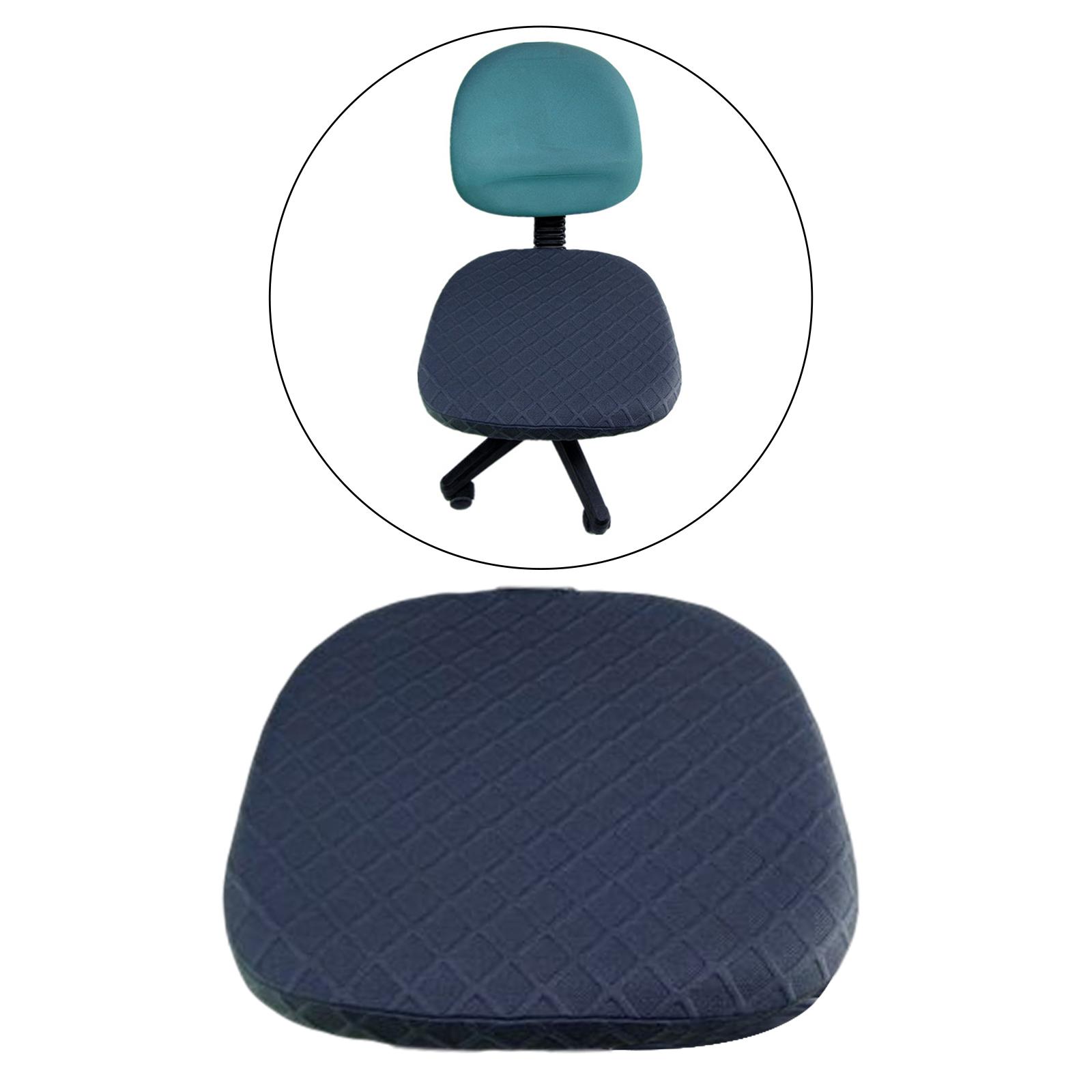 Stretch Jacquard Computer Chair Seat Cover Durable Fabric Dark Grey
